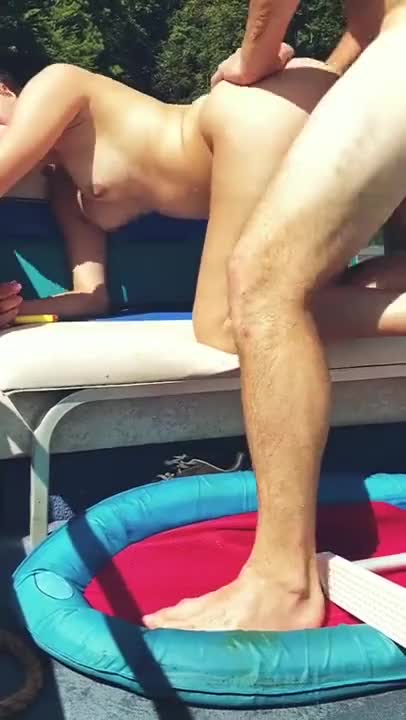 Sexy Big Ass Amateur Rough Doggystyle on a Boat in Public