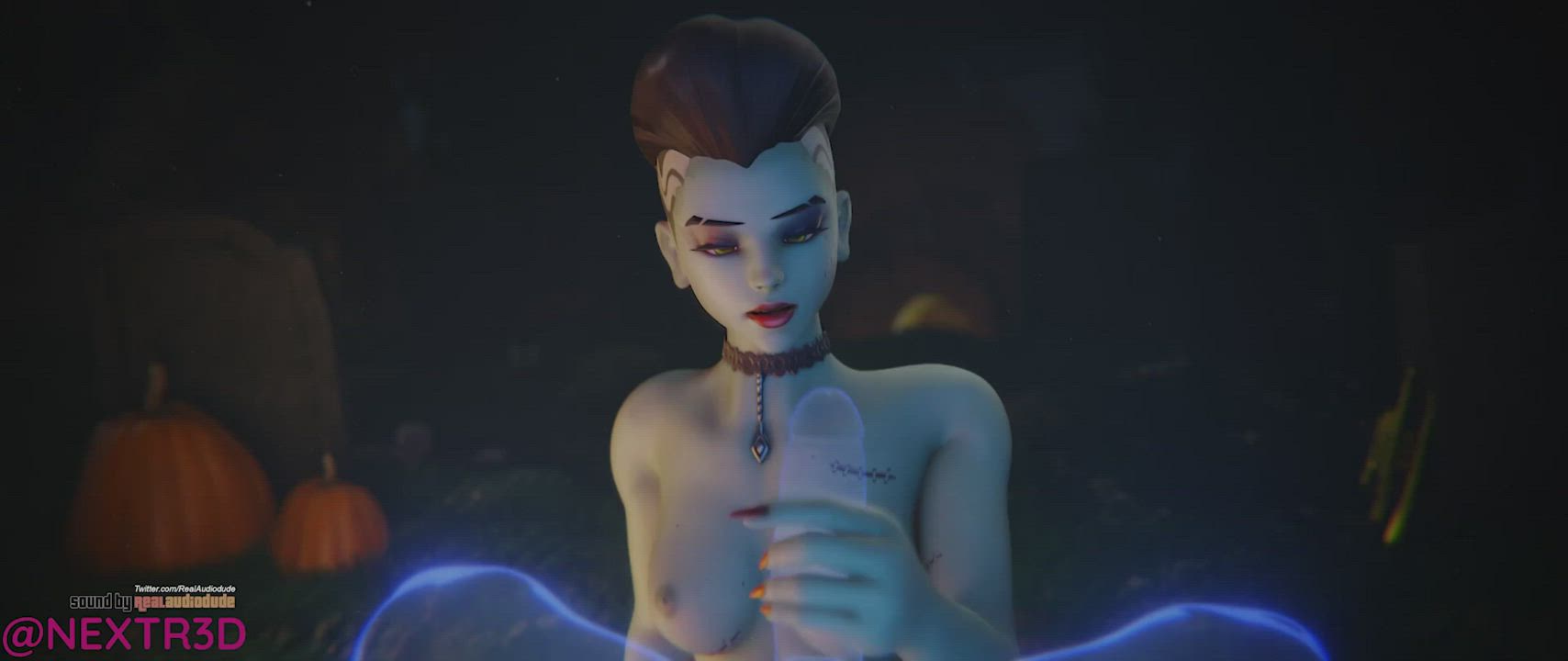 Bride Sombra sucking dick (nextr3d, Audiodude) [Overwatch]