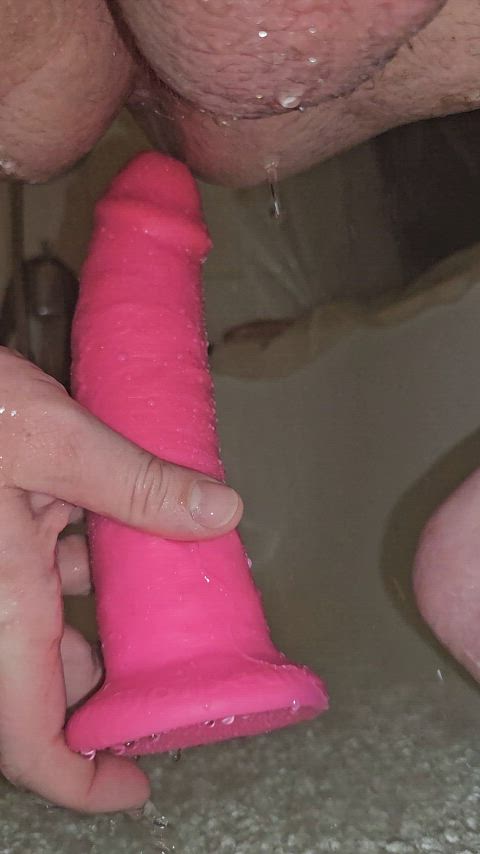 anal anal play creamy cum cumshot dildo gape gaping hands free huge dildo clip