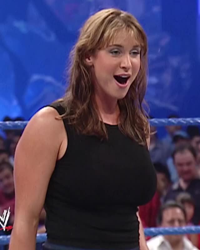 Stephanie McMahon when the slut sees a fans throbbing cock