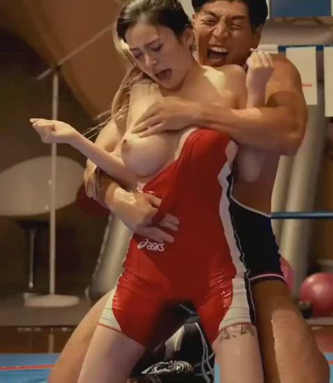 asian big tits gym nipples slow motion clip