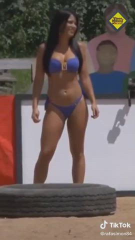 bikini body brazilian brunette bubble butt dani goddess pussy tease clip