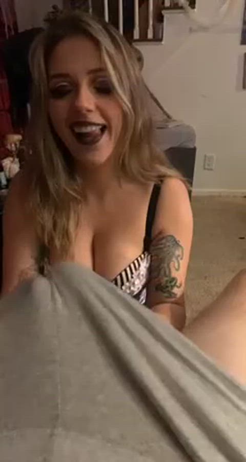 amateur babe big dick blowjob goth homemade pov pawg teen clip