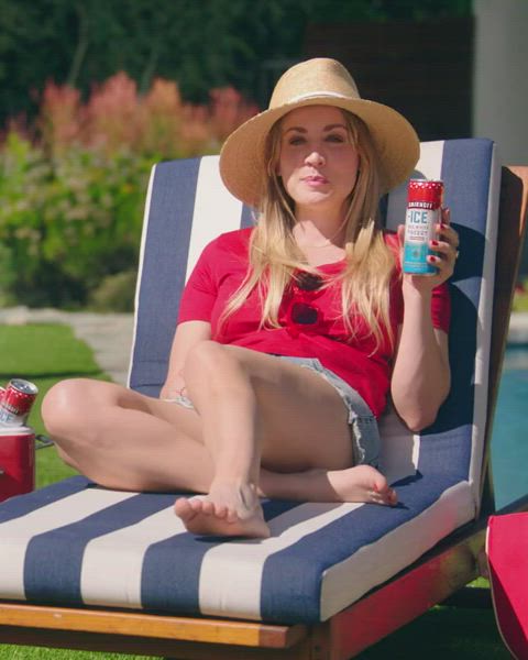 kaley cuoco legs legs up clip