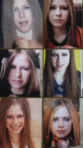 Avril Lavigne cumshots on her pretty face ??