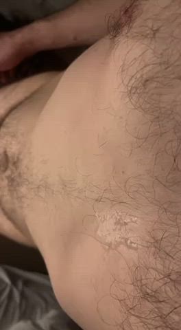 cock cum gay hairy chest hairy cock jerk off masturbating nsfw solo clip