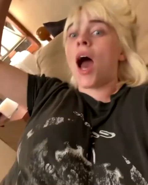 billie eilish boobs celebrity shaking clip