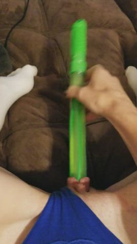POV masturbation with bubble wand