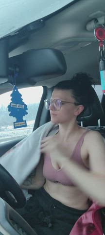 amateur boobs glasses nsfw natural tits nerd public tattoo tits clip