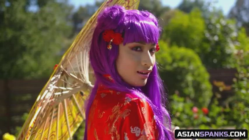 Cosplayer Asian Avery Black with Stepdaddy