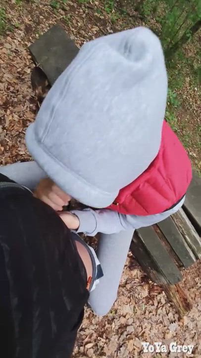 Outdoor Quickie in a public park! YoYa GREY