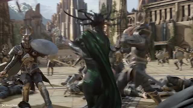 Hela vs The Legion of Asgard - Fight Scene - Thor Ragnarok (2017) Movie CLIP HD