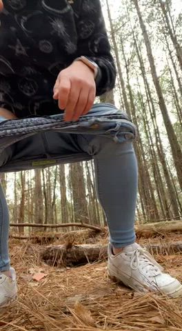 I had to pee so bad! 18 Years Old Outdoor Pee Peeing Pussy Porn GIF by kaylaboo1846
