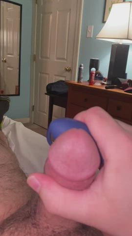 Vibrator Male Masturbation Double Cumshot Porn GIF by jut831