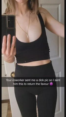 (OC) Snapchatting my bf's coworker got a little out of hand.. 😳😈