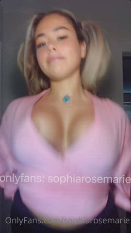 18 Years Old 19 Years Old Barely Legal Big Tits Bra Pigtails Tease Teen TikTok clip
