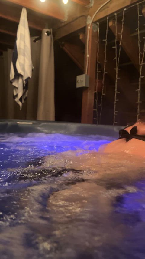 Showing off my ass in the hot tub