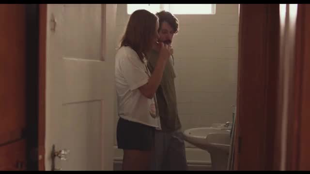 Brie Larson - Short Term 12 (2013) - misc scenes, pt 2 - baring tummy, then in dress