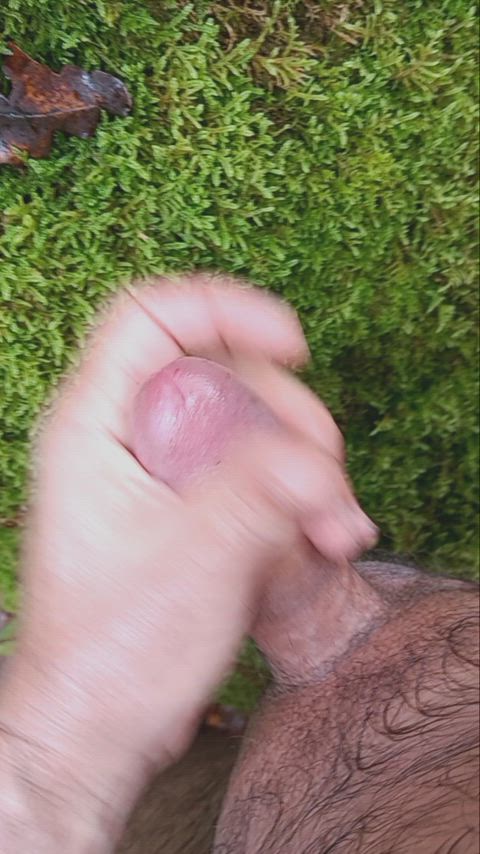 masturbating nsfw jerk off male masturbation outdoor rubbing nudist erection clip