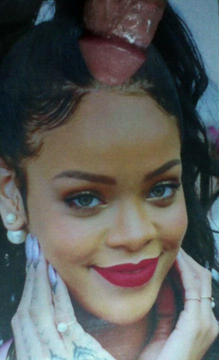Celebrity Cumshot Rihanna Tribute clip