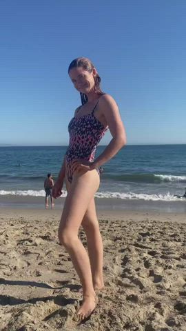 ass beach bikini british celebrity redhead star clip