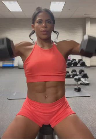 celebrity fitness muscular girl clip