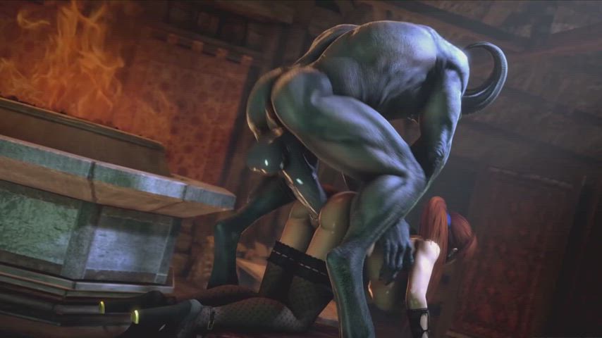 Monster fucks Kasumi in Ass - 3d animation hard anal sex (zomox) [Dead or Alive]