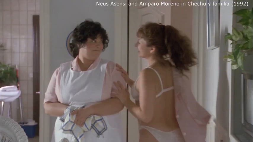 Maids Neus Asensi and Amparo Moreno are horny in Chechu y familia (1992)