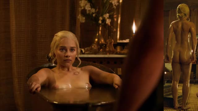 Emilia Clarke - Game of Thrones - S03E08, nude bath scene