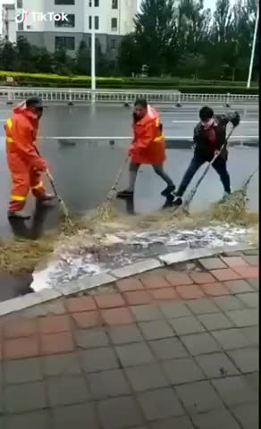 Dealing with pouring water