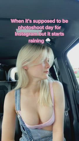 Blonde Cleavage Teen TikTok clip