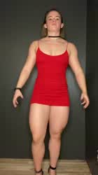 Bodybuilder Dress Fitness Muscular Girl Skirt Thick clip