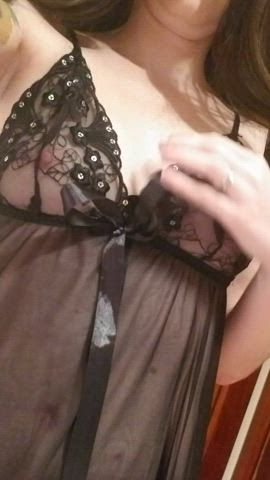 Can you shoot a load on these pale little tits tonight?