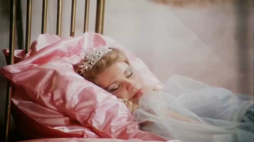 blonde princess retro sleeping clip