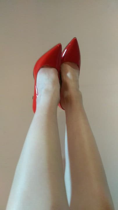Wife in red heels?