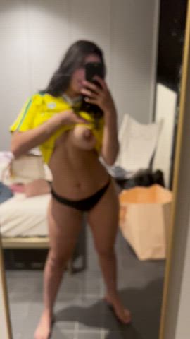 18 years old amateur ass big tits brunette gaby napoles natural tits onlyfans pov