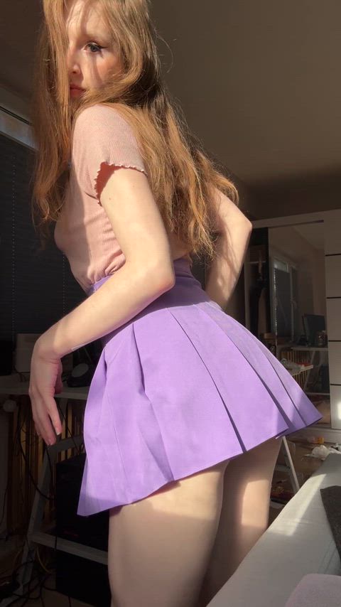 ass ass spread asshole redhead schoolgirl skinny skirt teen teens upskirt ass-holes-and-pussy