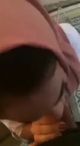 Cute Muslim teen sucking cock