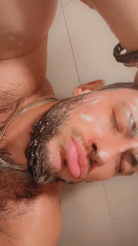 male male dom male masturbation shower tik-tok clip