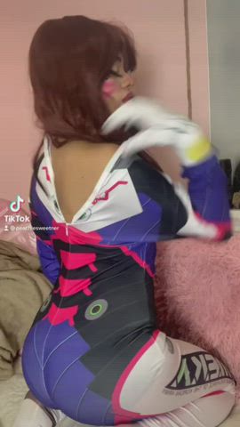 ass booty bubble butt cute gamer girl tiktok clip