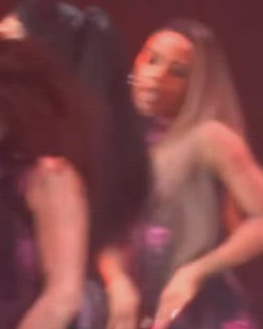 nothing to see here just nicki bouncing her tits and slapping her pussy