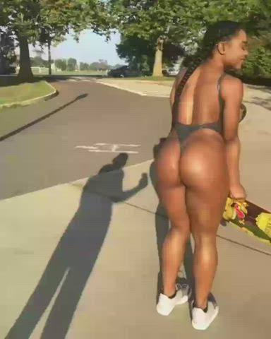 ass ebony fitness clip