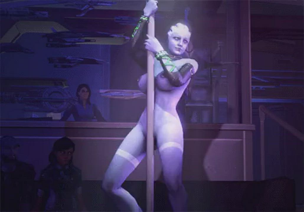 Alien Animation Exhibitionism Masturbating Pole Dance Stripper clip