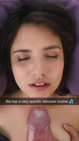 Sis found this amazing skincare routine online, now she wants a facial every morning