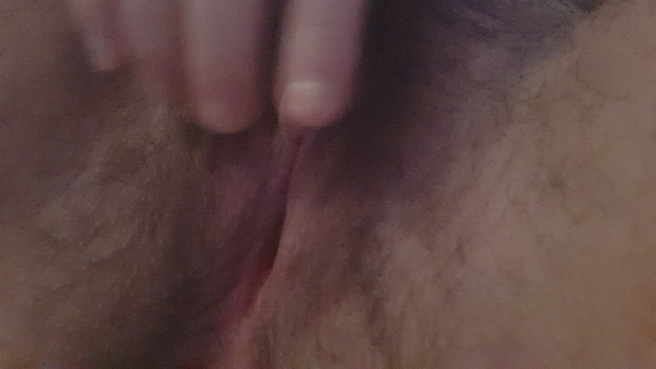 Chubby FTM Fingering Hairy Pussy Masturbating Wet Pussy clip