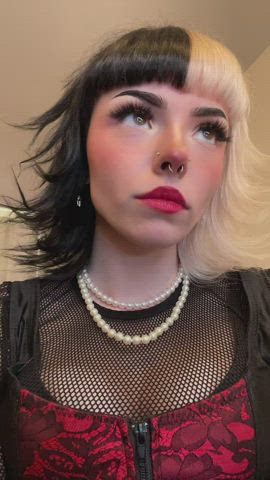 Female Goth TikTok clip