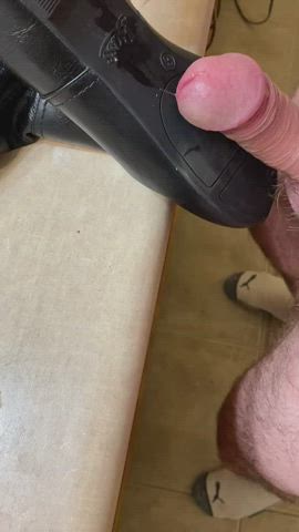 big dick boots cum feet fetish femboy femdom little dick shaved clip