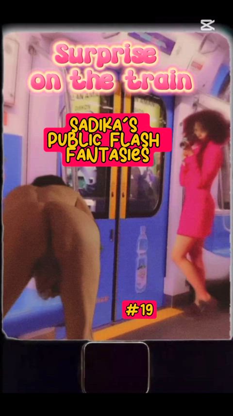 Sadika’s public flash fantasies #19 [Surprise on the train]