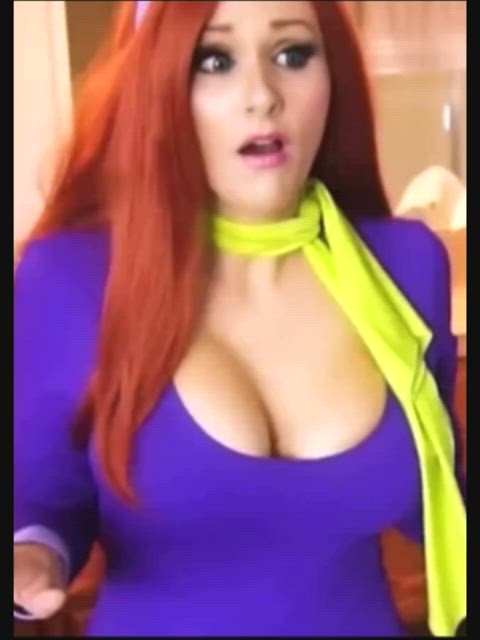 ai upscaled angie griffin big tits bouncing tits cleavage clothed cosplay huge tits