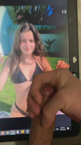 Cum on tummy for a lovely woman